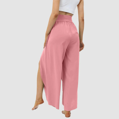 Women Wide Leg Pants High Waisted Yoga Hippie Casual Wear Boho Beach Palazzo Pants Women Jogging Trousers Korean Chiffon