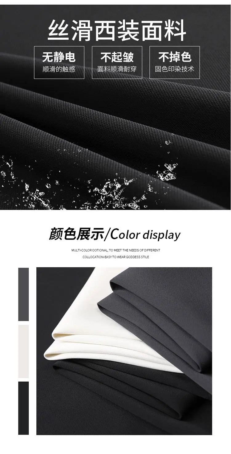 Wide-leg Pants for Women with High Waist Drape Slim Work Clothes Straight and Casual Floor Mopping Small Suit