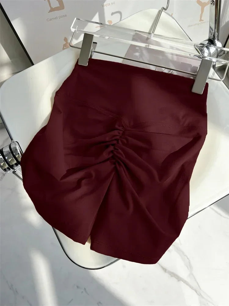 Women Yoga Shorts High Waist Workout Shorts Fitness Yoga Lift Butt Fitness Ladies Yoga Gym Running Short Pants Sportswear