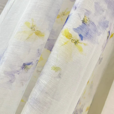 Overlap Pleats 2025 New Floral Print Linen Silk High Quality Spring Summer Sleeveless Shirred Strapless Women Midi Dress