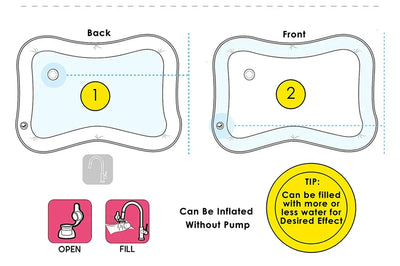 Baby Inflatable Cushion Water Play Mat Toy Infant Tummy Time Playmat  Fun Activity Education Toys for Boys Girls Birthday Gift