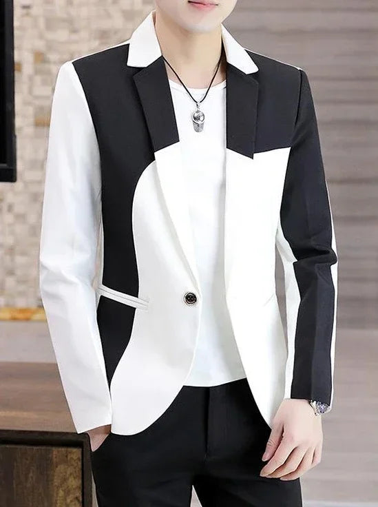 Thin Male Blazer Coat Short Cropped Men's Suit Jackets Slim Fit Single Breasted Luxury Designer High Quality Summer Casual 2024