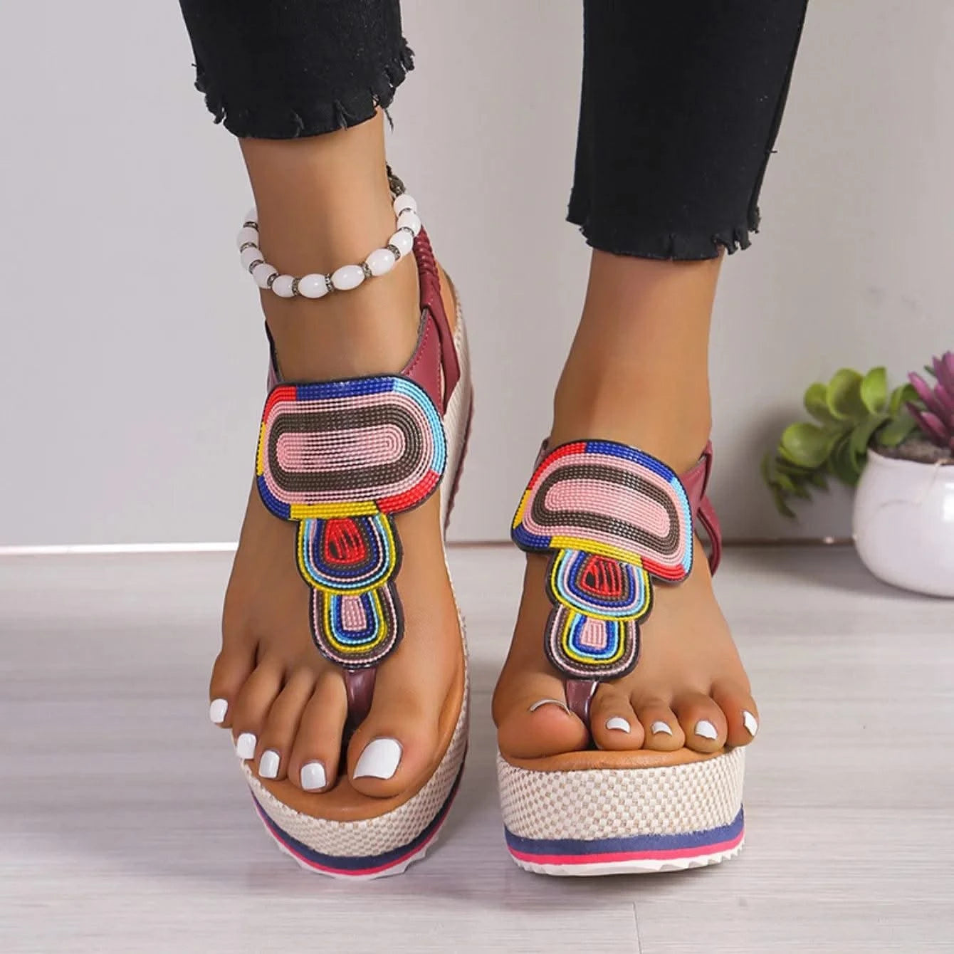 Women Sandal 2024 New Summer Fashion Shoes for Women Plus Size Open Toe Wedges Sandals Women Luxury Designer Platform Sandals