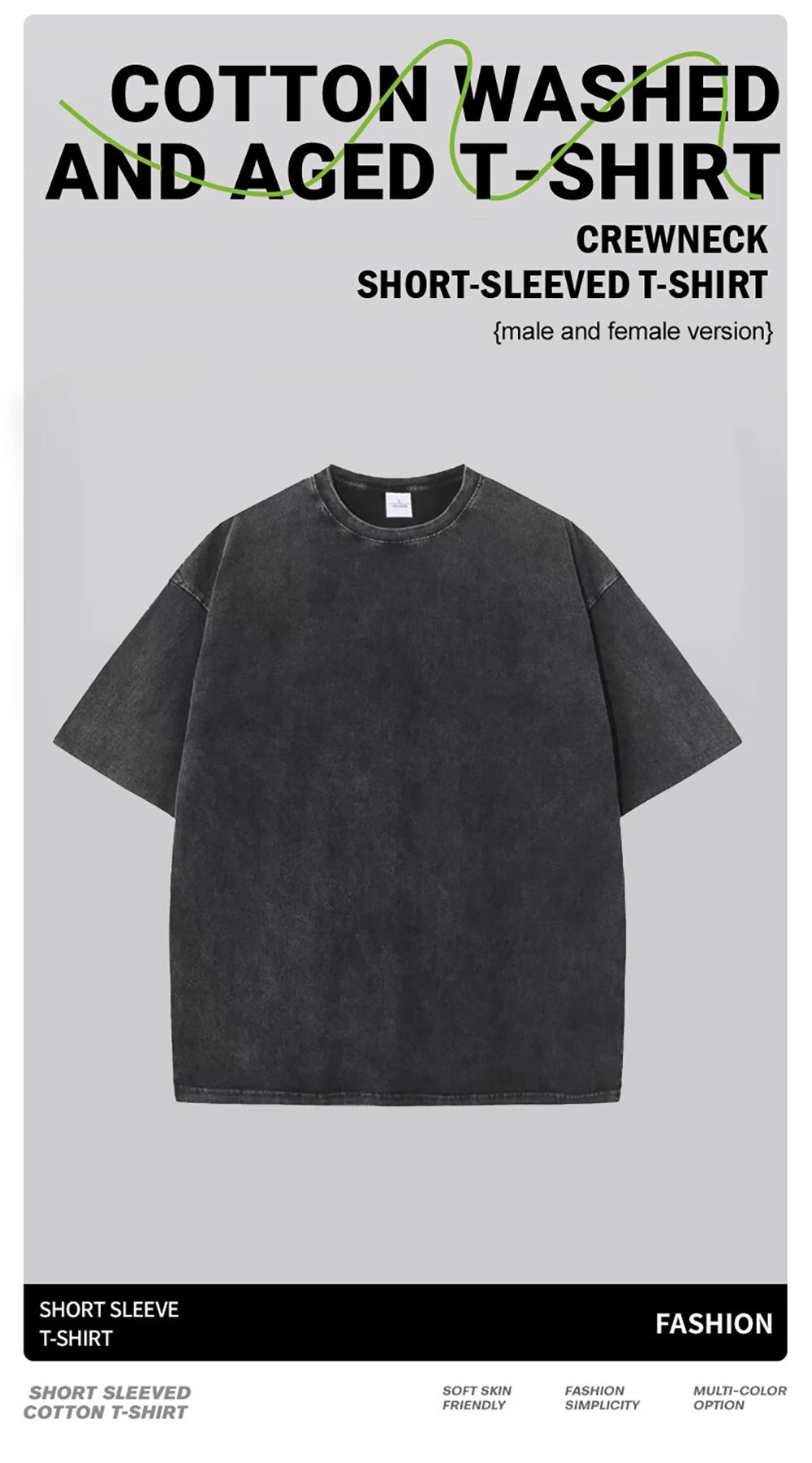 Women'S Cotton Washed T-Shirts Trend Distressed Loose Tees Love Your Self Letter Printing Short Sleeve Summer Female Clothes