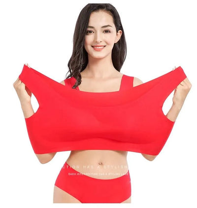 Plus Size Women Bras Bralette Comfortable Invisible Bras Push Up Breathable Brassiere Non Wired