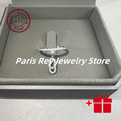 Luxury Classic S925 Inlaid Sliding High Beauty Ring Women's Jewelry Ring Luxury Party Girlfriend Anniversary Gift