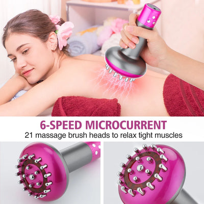Wireless Guasha Massager Body Shaping Heating Meridian Scraping Brush Lymphatic Drainage Machine Fat Burner Rechargeable
