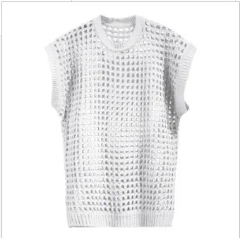 Elastic Oversized Vest for Men Casual Knitwear  POLO Muscular Versatility Mens Sweater Jacket