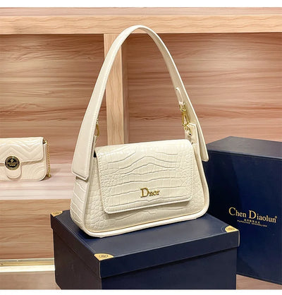 Classic Women's Handbag in Leather, Shoulder and Crossbody Bag Style, Luxury Elegant Design for Ladies By Famous Designer