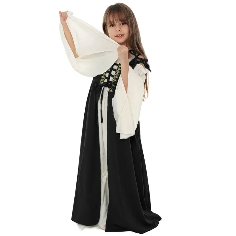 Renaissance Medieval Dress - Gothic Lace-Up Ball Gown for Women,Halloween Costume,Historical Cosplay,Themed Party Elegant Dress