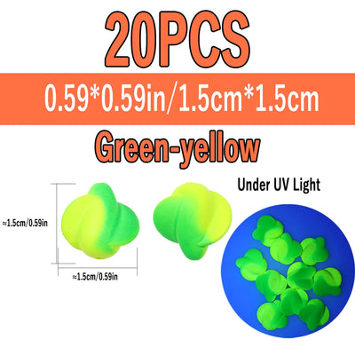 Wifreo 20pcs Fishing Foam Float Fishing Bobber Buoys Walleye Spin Floats Strike Indicator Saltwater/Pompano Rigs Surf Fishing