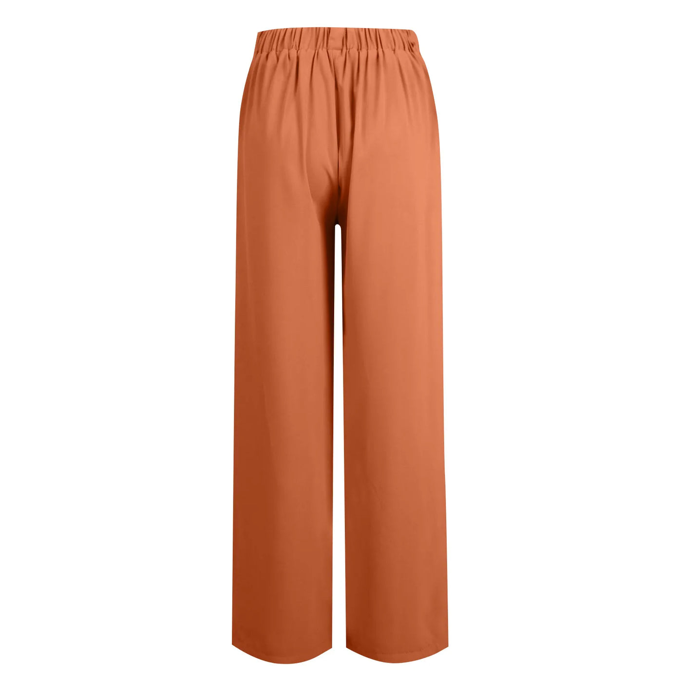 Wide Leg Pants Elastic High Waist Casual And Versatile Suit Pants For Female Simple Fashion Nine Length Trousers With Pockets