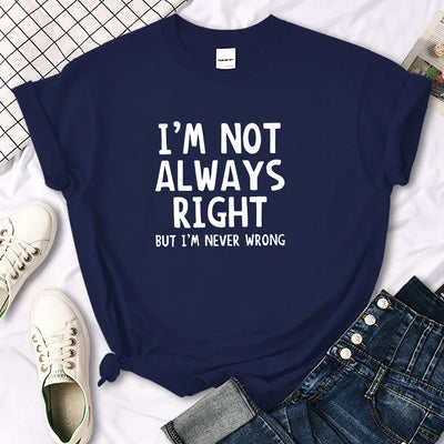 Women's T-Shirt Cool Interesting Letters Printed Tees Female Summer Oversized Tshirt Woman Round Neck Casual Tshirt Tops