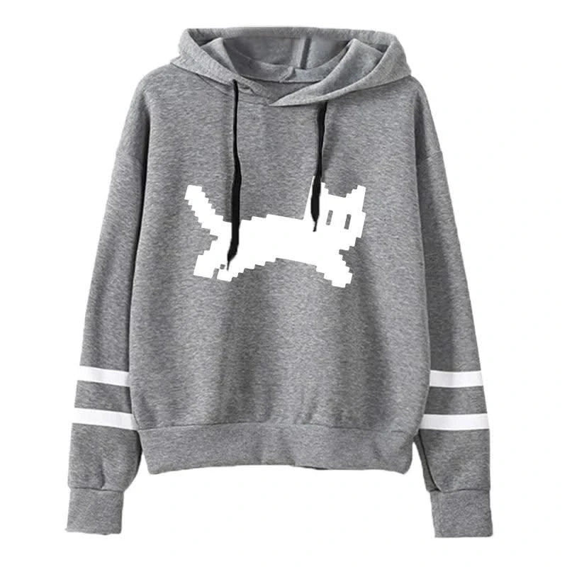 Women's Sweatshirts Pullovers Versatile Hoodies Stripe Jogging