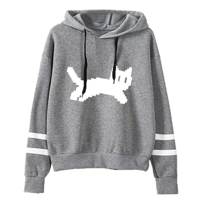 Women's Sweatshirts Pullovers Versatile Hoodies Stripe Jogging