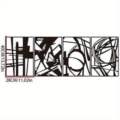 Abstract Metal Wall Art - Minimalist Single Line Decorative Sculpture. Modern Wall Decor for a Stylish Wall Art Display