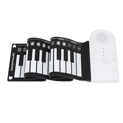 49-Key Folding Electronic Piano Portable Hand-Rolled Piano Built-in Speakers 16 Tones Professional Keyboard Instruments