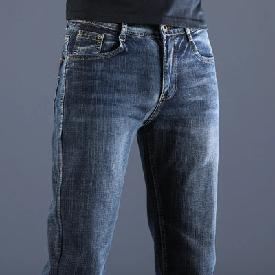 Men's Jeans Casual Skinny New Spring and Autumn Pants Straight Stretch Blue Big Size Fashion Good Quality Trousers for men