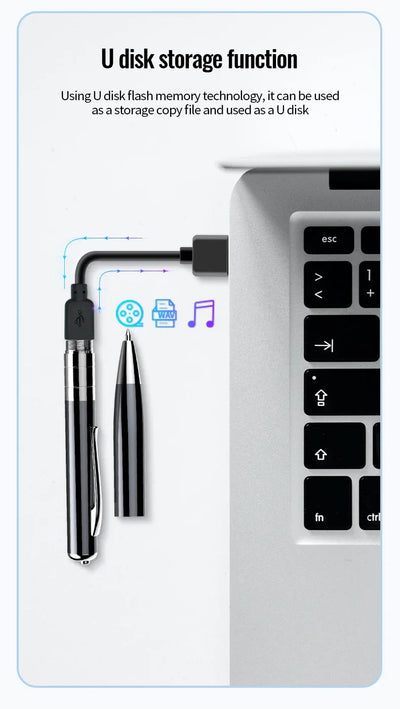 Portable Mini Digital Voice Recorder Sound Dictaphone Voice Activated Noise Reduction Recording Pen Long Time Audio Recorder