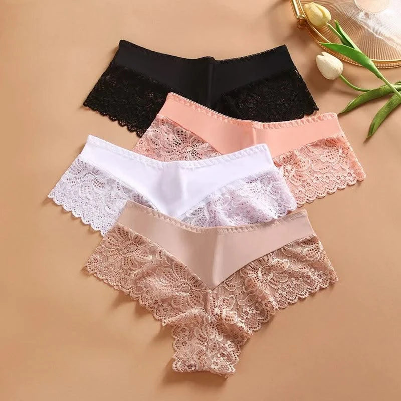 3 Pieces Women's Boxers Sexy Lace Seamless Female Underwear Perpective Panties for Women Boyshorts Fashion Boxer Briefs Lingerie