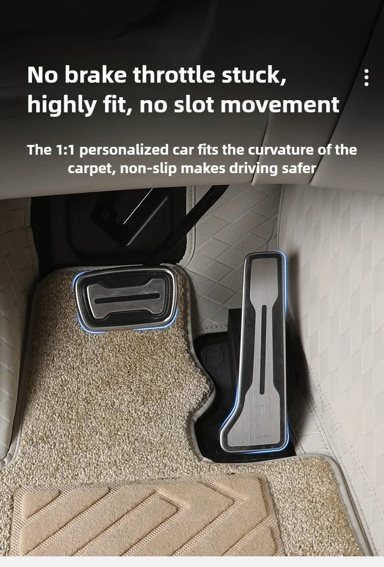 For DENZA N9 Car Floor Mats Double Layers Full Surrounded Auto Carpets Foot Liners Car Accessories Special for Six Seats