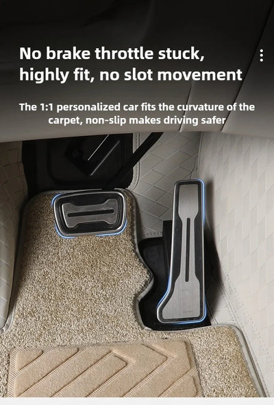 For DENZA N9 Car Floor Mats Double Layers Full Surrounded Auto Carpets Foot Liners Car Accessories Special for Six Seats