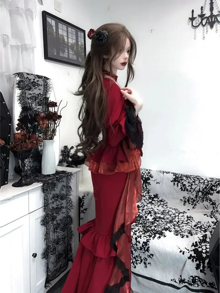 French Vintage Dress Women Lace Retro Elegant Evening Party Dress Female Sleeveless Chic Midi Dress 2025 Fashion Summer New
