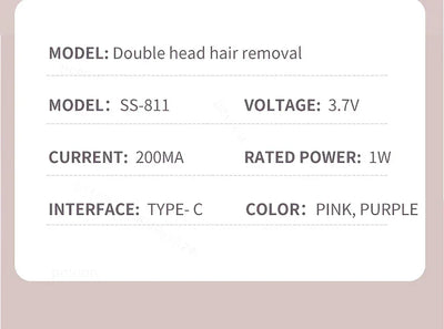 Electric Shaver for Women Female Epilator Electric Hair Removal 2 in 1 Woman's Razor for Body Legs Face Mustache Bikini Trimmer