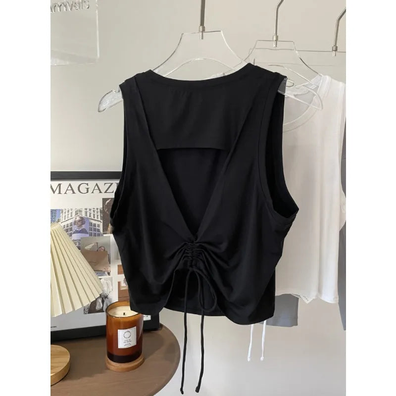 Yoga Wear Sports Undershirt Women Summer Light Breathable Sleeveless Running Training Hoodie T-shirt Quick Dry Fitness Tops