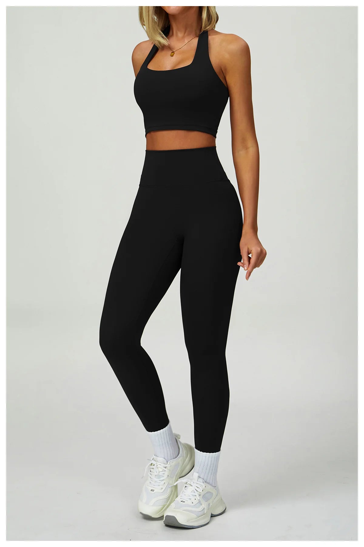Women Breathable Sports Bra Absorb Sweat Shockproof Padded Gym Bta Running Fitness Bra Yoga Sports Bras Hanging Neck Underwear