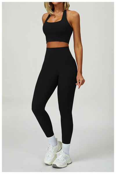 Women Breathable Sports Bra Absorb Sweat Shockproof Padded Gym Bta Running Fitness Bra Yoga Sports Bras Hanging Neck Underwear