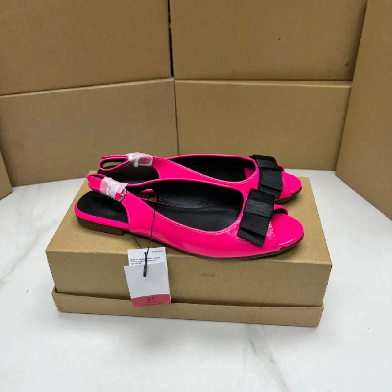 Fashion Shoes for Women 2025 Comfortable Shallow Female Footwear Peep Toe Slingbacks Back Strap Casual Slip on Ladies Flats