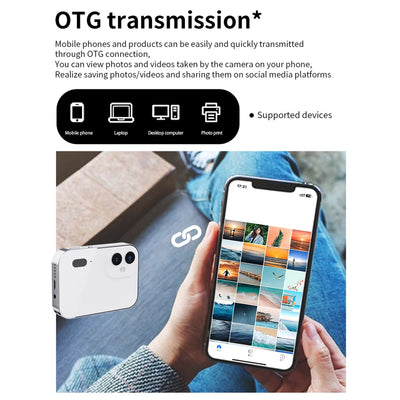 4K CCD Digital Camera 64MP Digital Video Camera 3 Lens 3In Touch Flash IR Night Vision Movie/Music Play Audio Recording Battery