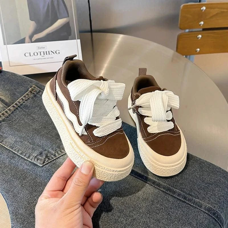 Children's Sports Shoes 2024 Fall New Girls' Non-slip Soft Sole Casual Shoes Boys Light Canvas Sports Shoes