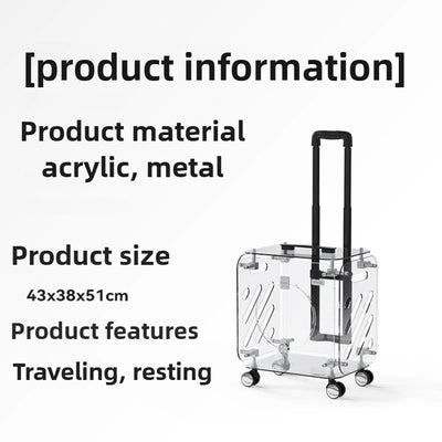 Portable Pet Outdoor Use Transparent Cat Bags Travel Box Large Space Breathable Mobile Easy Interaction Pet Carrying Supplies