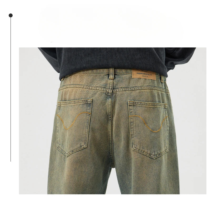 Men's Jeans Man Denim Shorts Jean Streetwear Mens Trousers Wide Y2k Pants Baggy Jeans Clothing Flared Male Cargo New Pant Ripped