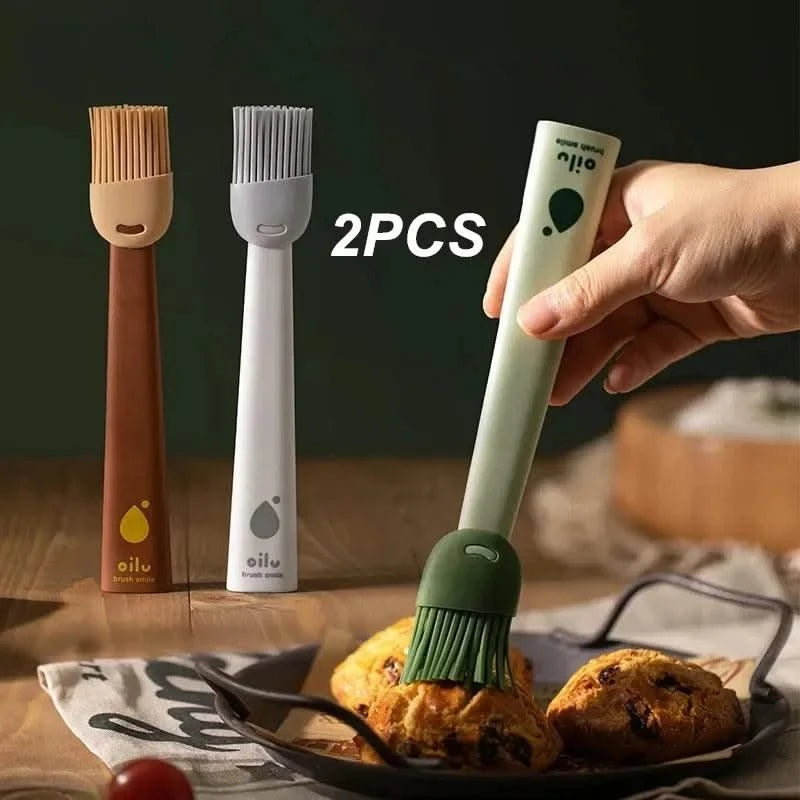2PCS Silicone Oil Brushes Heat Resistant Oil Brush Barbecue BBQ Tool Kitchen Gadgets Kitchen Accessories Home Items Outdoor