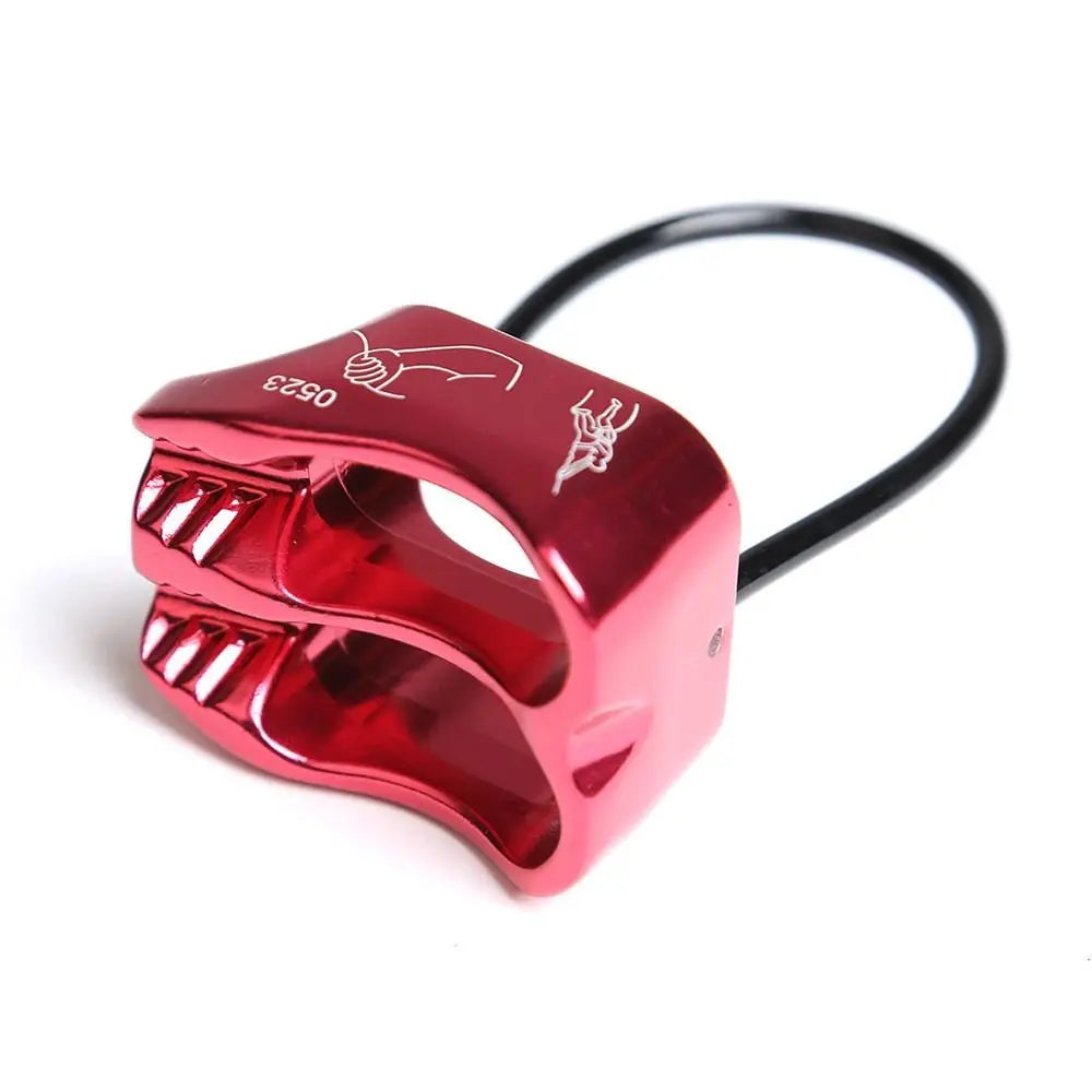 Downhill Be-lay Rappel Device Safety Ring Double Slot Rock Climbing Rappel Hardware Abseiling Climbing Descender Camping Hiking