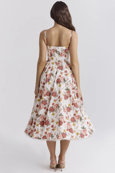 Summer haute couture Princess dress French mesh big swing double strap dress woman