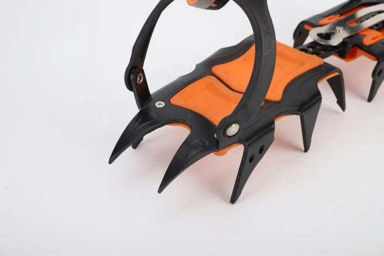12 tooth professional crampons outdoor rock climbing ice fishing snow skid shoe cover mountaineering skid gear 12 teeth