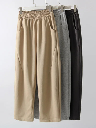 Women Straight Sweatpants Baggy Loose Dark Grey Long Pants Female Casual Sports Trousers High Waist Sweatpants For Women Joggers