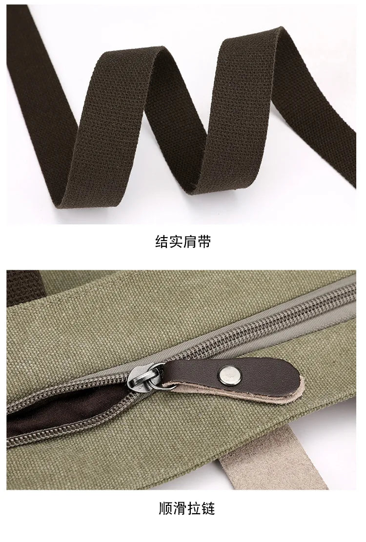 Men's Fashion Canvas Shoulder Bag Business Travel Crossbody bags Men Multifunctional Messenger Bags Briefcase Men Handbags Totes