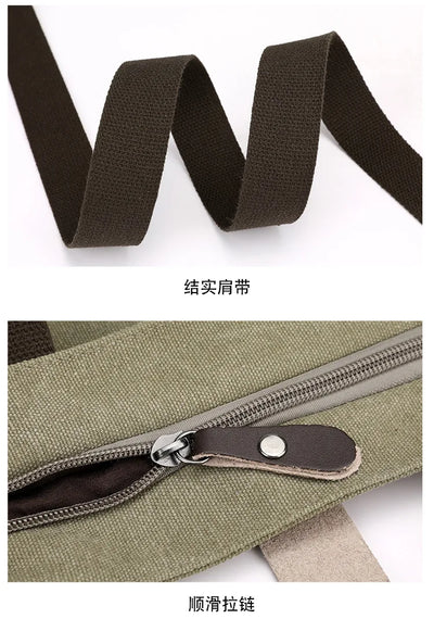 Men's Fashion Canvas Shoulder Bag Business Travel Crossbody bags Men Multifunctional Messenger Bags Briefcase Men Handbags Totes
