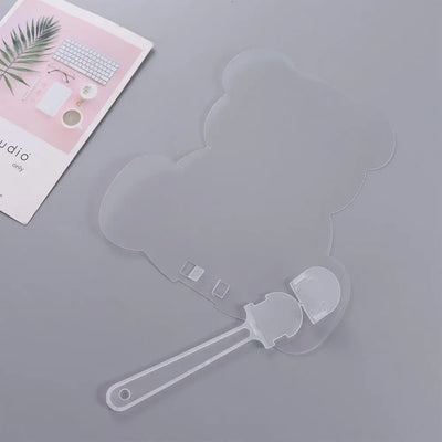 Easy Use DIY Transparent Hand Fans Handicrafts Portable DIY Blank Fan Cute Graffiti Fan Children's