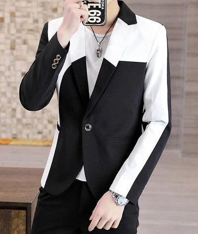 Thin Male Blazer Coat Short Cropped Men's Suit Jackets Slim Fit Single Breasted Luxury Designer High Quality Summer Casual 2024