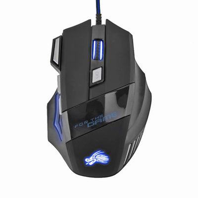 USB Wired Gaming Mouse 7 Button Backlit Ergonomic Mice 5500 DPI Backlight Adjustable Optical Mice for PC Gamer Computer Desktop
