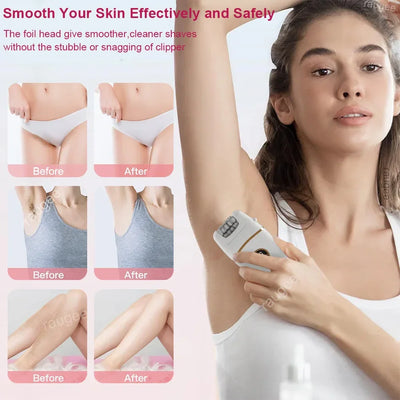 Electric Epilator for Women Body Shaver Hair Removal Woman Electric Razor for Body Arm Legs Underarm Bikini Trimmer Hair Remover