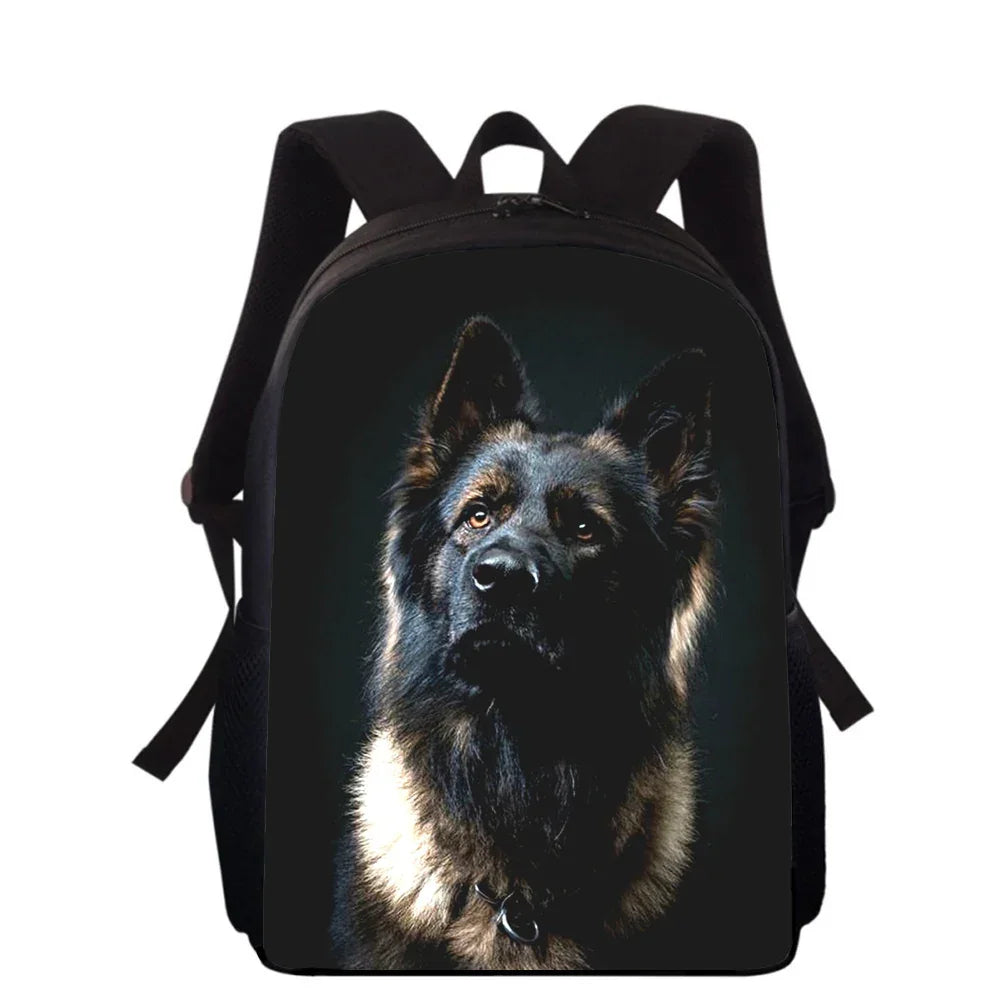 German Shepherd Dog 16" 3D Print Kids Backpack Primary School Bags for Boys Girls Back Pack Students School Book Bags