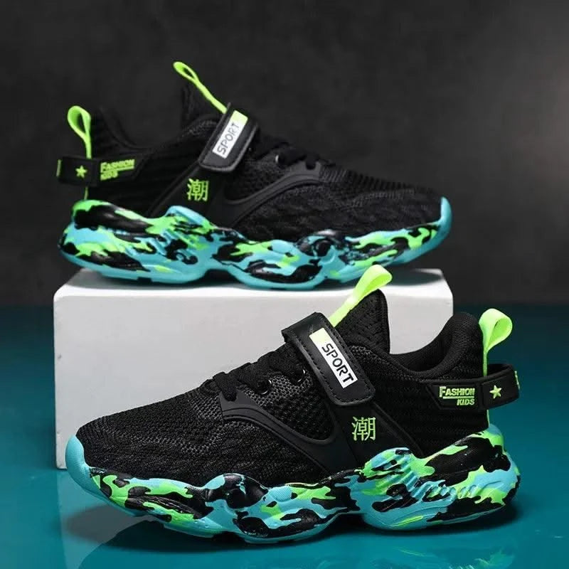 Children's Shoes Boys' Sports Shoes Summer Breathable Fly Woven Shoes Double Mesh Kid's Comfort Big Kids Pop Boys Soft Soled