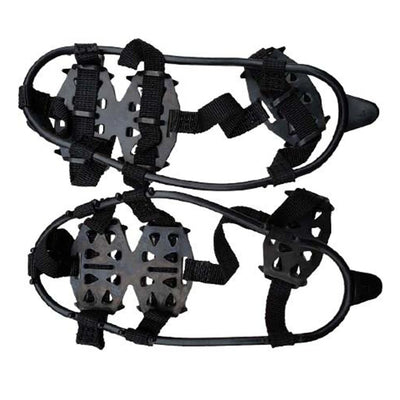 24 Teeth Mountaineering Cleats Anti-Slip Bundled Crampons Unisex Climbing Shoe Spikes Walking Hiking Accessories